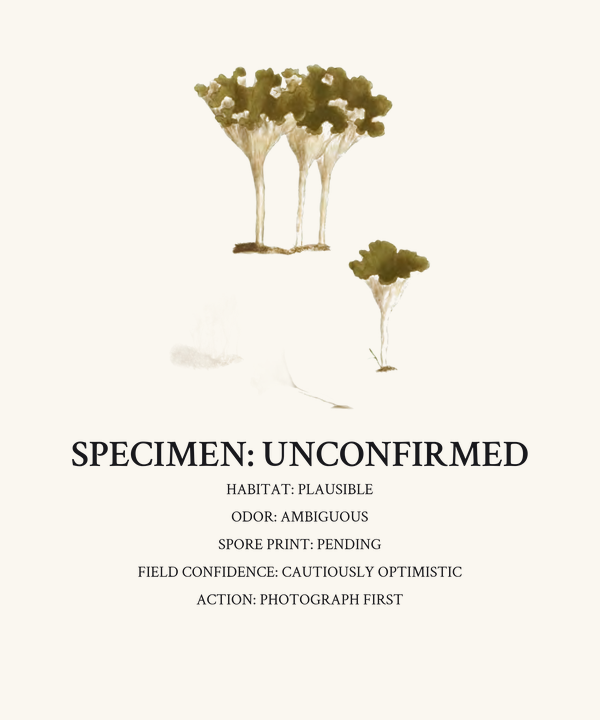 Foraging Field Confidence Shirt — Mycology Specimen Tee, Mushroom Hunt