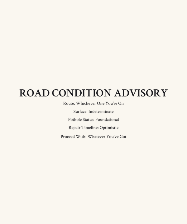 Pennsylvania Road Condition Advisory Shirt — Funny PA Driver Tee, Mid-