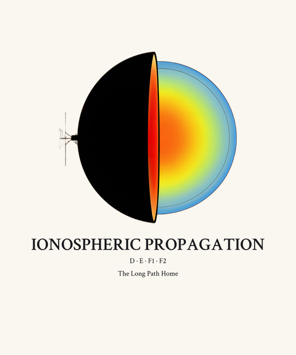 Ionospheric Propagation Diagram Shirt — Ham Radio Science Tee, Amateur