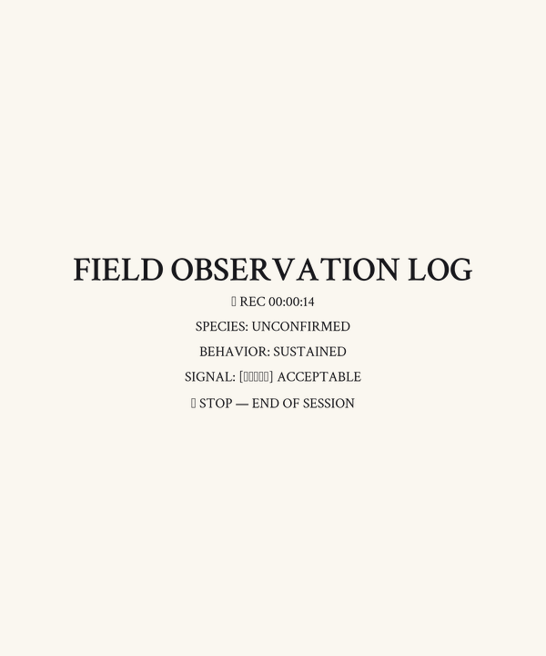 VHS Field Observation Log Shirt — Lo-Fi Naturalist Tee, Camcorder Aest