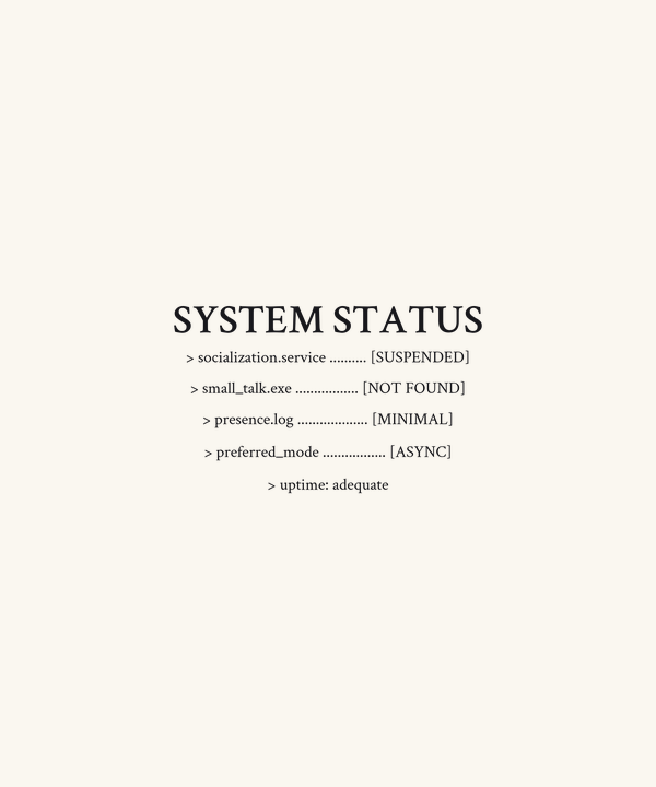 System Status Suspended Shirt — Retro Terminal Anti-Motivational Tee, 