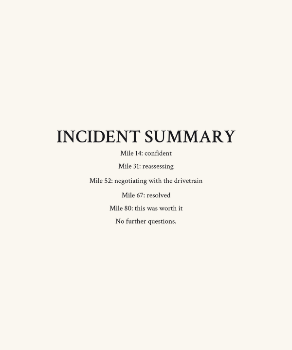 Incident Summary Gravel Cycling Shirt — Funny Bikepacking Gift, Specif