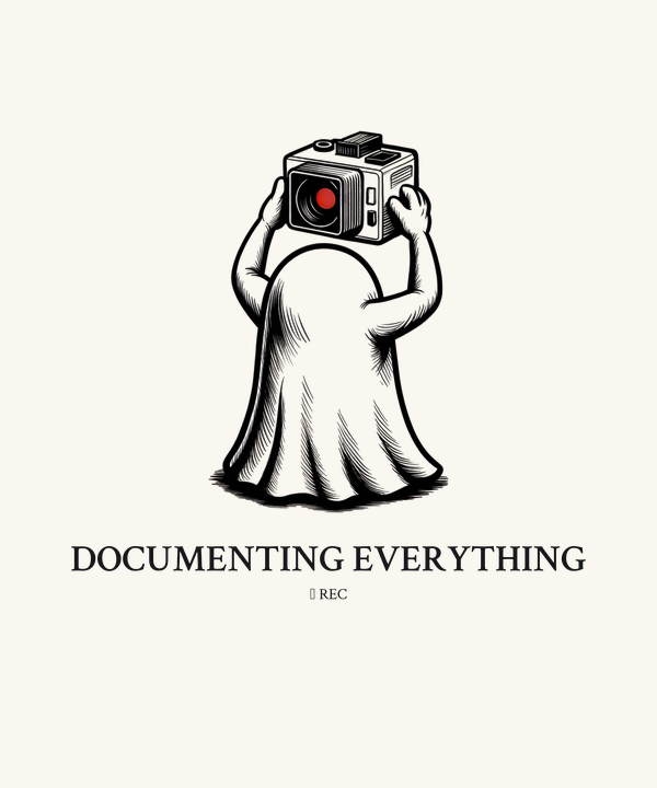 Ghost Camcorder Shirt — Dark Cute VHS Aesthetic Tee, Lo-Fi Ghost Gift,